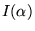$I(\alpha)$