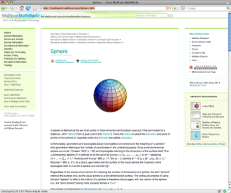 Platformed page for Sphere